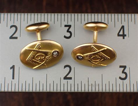 antique gold masonic cufflinks.